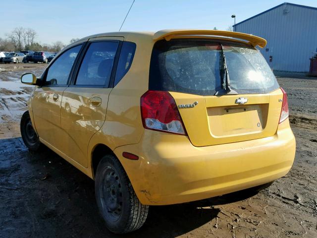 KL1TD66658B142691 - 2008 CHEVROLET AVEO BASE Sarı foto 3