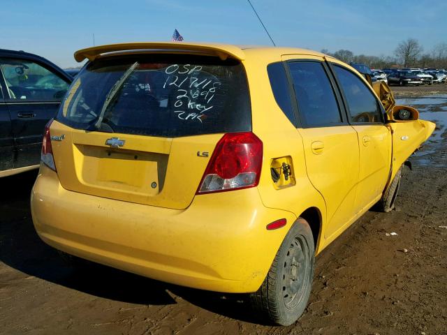 KL1TD66658B142691 - 2008 CHEVROLET AVEO BASE Sarı foto 4
