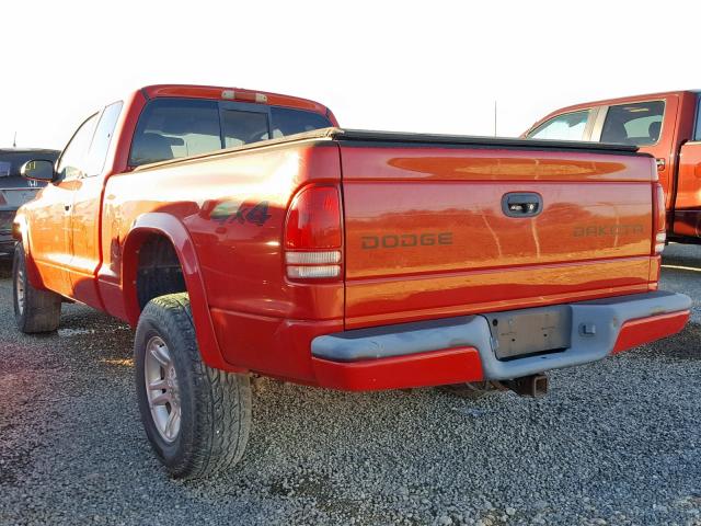 1D7HG32N23S192237 - 2003 DODGE DAKOTA SPO RED photo 3