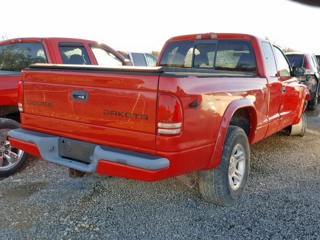 1D7HG32N23S192237 - 2003 DODGE DAKOTA SPO RED photo 4