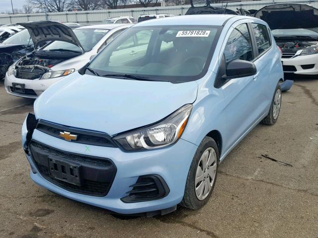 KL8CB6SAXGC607332 - 2016 CHEVROLET SPARK LS BLUE photo 2