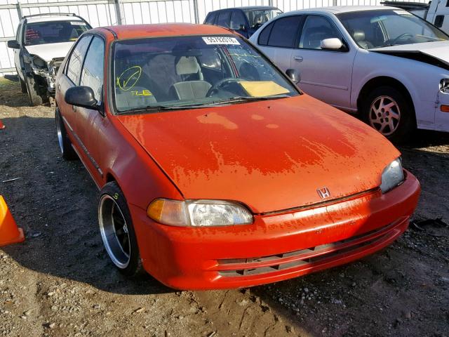 1HGEG8649SL002438 - 1995 HONDA CIVIC DX ORANGE photo 1