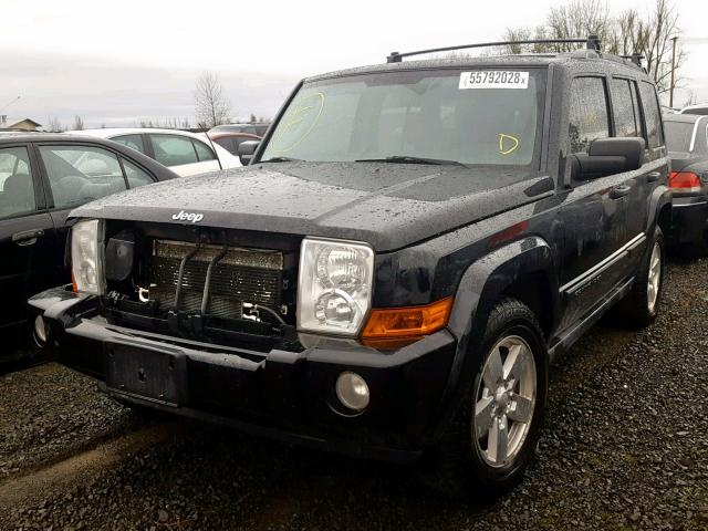 1J8HG48K86C122827 - 2006 JEEP COMMANDER BLACK photo 2