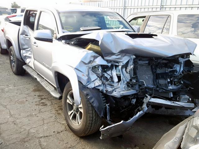 3TMAZ5CN0HM046693 - 2017 TOYOTA TACOMA DOU SILVER photo 1