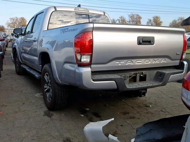 3TMAZ5CN0HM046693 - 2017 TOYOTA TACOMA DOU SILVER photo 3