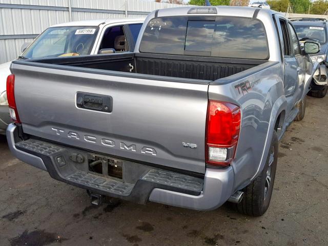 3TMAZ5CN0HM046693 - 2017 TOYOTA TACOMA DOU SILVER photo 4