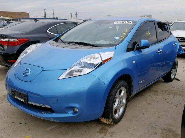 JN1AZ0CP5BT005475 - 2011 NISSAN LEAF SV BLUE photo 2