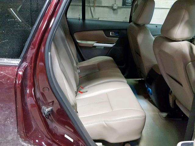 2FMDK4KCXBBA74064 - 2011 FORD EDGE LIMIT MAROON photo 6