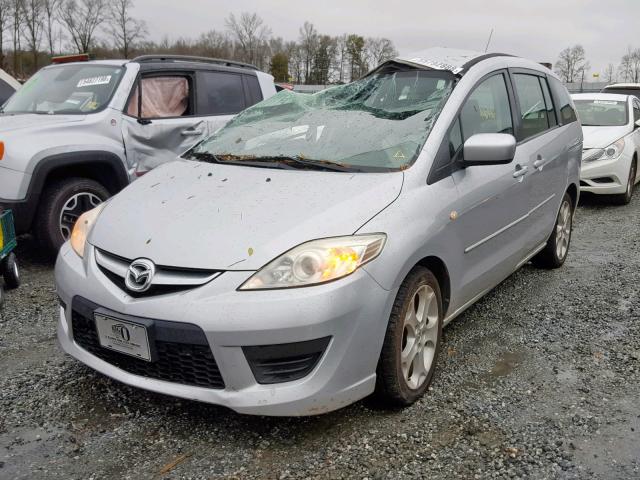 JM1CR29L590352709 - 2009 MAZDA 5 SILVER photo 2