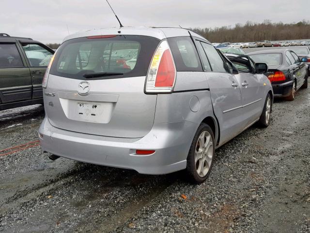 JM1CR29L590352709 - 2009 MAZDA 5 SILVER photo 4