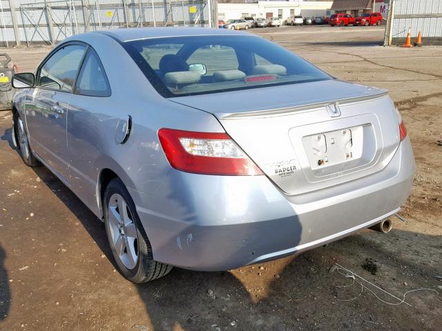 2HGFG12827H537023 - 2007 HONDA CIVIC EX SILVER photo 3