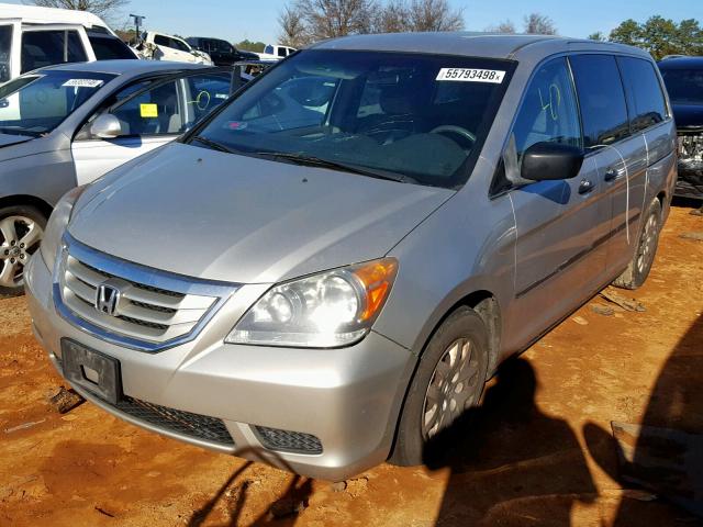 5FNRL38228B040311 - 2008 HONDA ODYSSEY LX SILVER photo 2