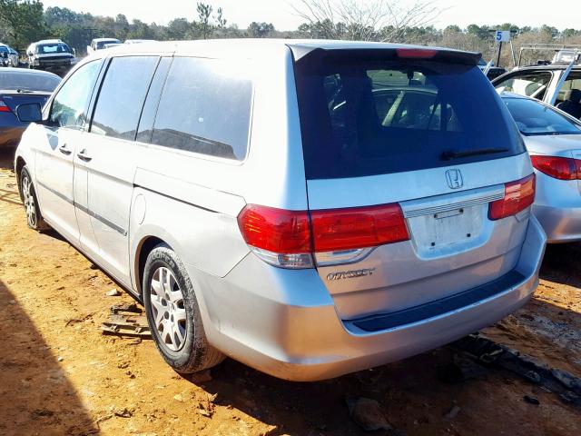 5FNRL38228B040311 - 2008 HONDA ODYSSEY LX SILVER photo 3