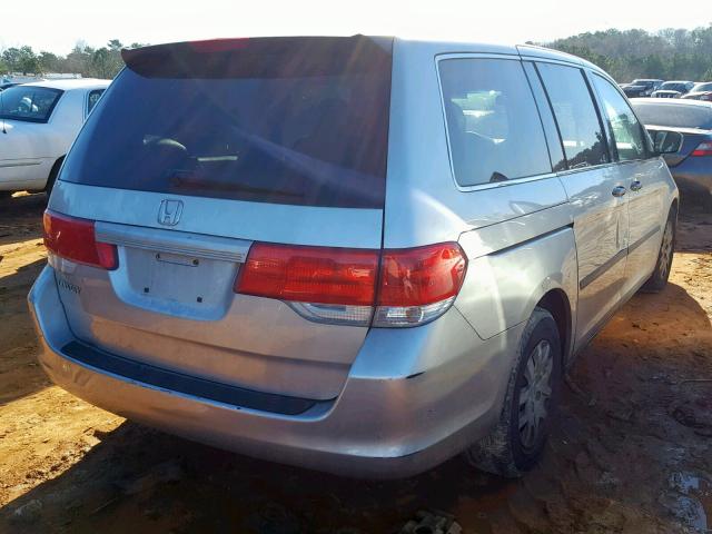 5FNRL38228B040311 - 2008 HONDA ODYSSEY LX SILVER photo 4