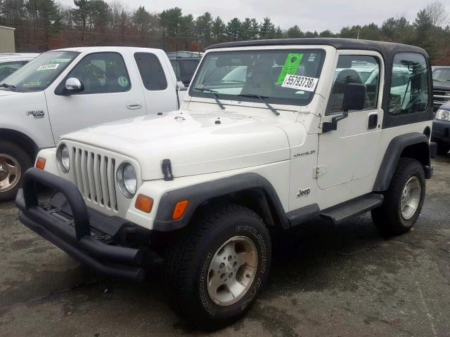 1J4FY29P4XP420631 - 1999 JEEP WRANGLER / WHITE photo 2