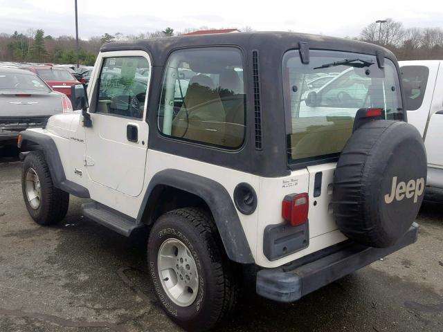 1J4FY29P4XP420631 - 1999 JEEP WRANGLER / WHITE photo 3