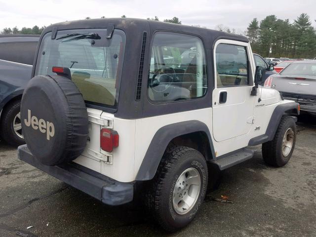 1J4FY29P4XP420631 - 1999 JEEP WRANGLER / WHITE photo 4