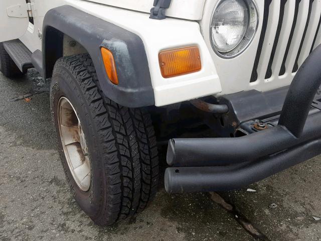 1J4FY29P4XP420631 - 1999 JEEP WRANGLER / WHITE photo 9