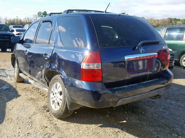 2HNYD18613H508851 - 2003 ACURA MDX TOURIN BLUE photo 3