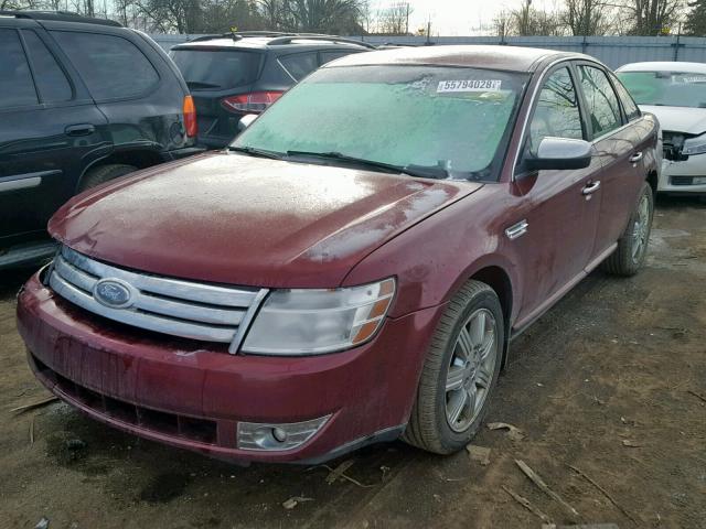 1FAHP28W68G126102 - 2008 FORD TAURUS LIM BURGUNDY photo 2