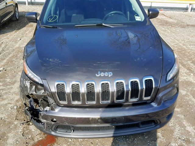 1C4PJMCS0EW146645 - 2014 JEEP CHEROKEE L GRAY photo 7