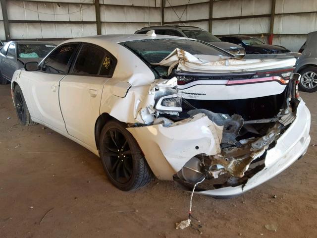 2C3CDXHGXGH104484 - 2016 DODGE CHARGER SX WHITE photo 3