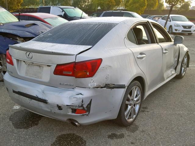 JTHBK262665024448 - 2006 LEXUS IS 250 SILVER photo 4