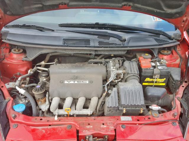 JHMGD38498S040152 - 2008 HONDA FIT RED photo 7