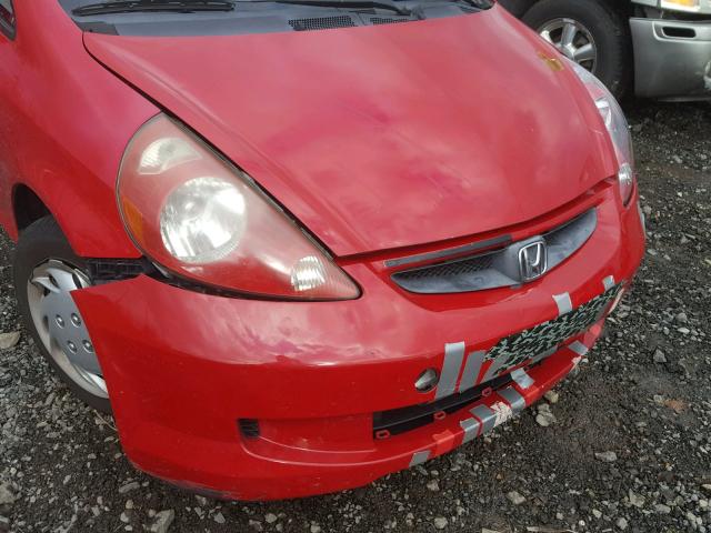 JHMGD38498S040152 - 2008 HONDA FIT RED photo 9