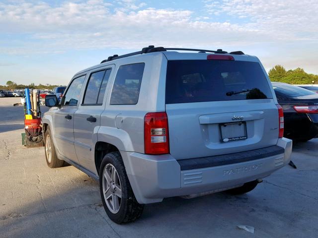 1J8FT48W17D251879 - 2007 JEEP PATRIOT LI SILVER photo 3