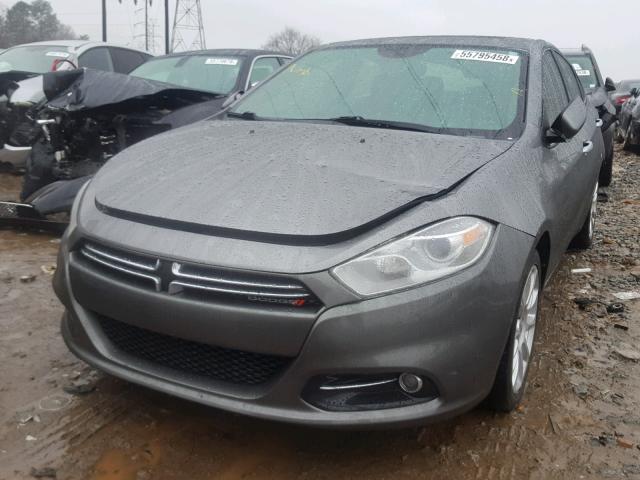 1C3CDFCH9DD200710 - 2013 DODGE DART LIMIT GRAY photo 2