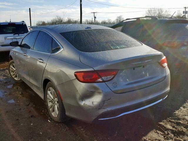 1C3CCCAB9FN596084 - 2015 CHRYSLER 200 LIMITE GRAY photo 3