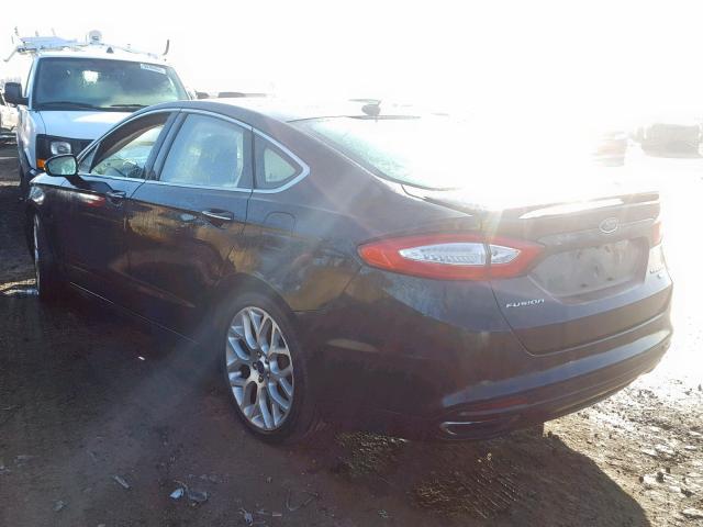 3FA6P0K95ER191302 - 2014 FORD FUSION TIT BLACK photo 3