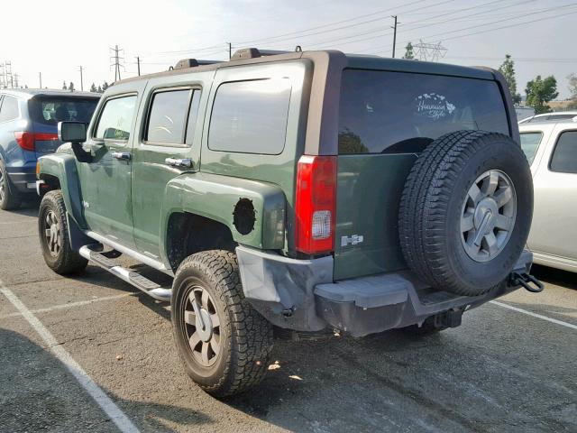 5GTDN136968107379 - 2006 HUMMER H3 GREEN photo 3