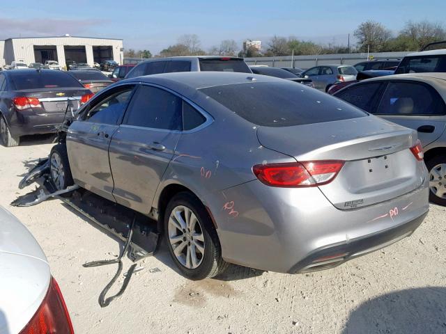 1C3CCCAG8GN104433 - 2016 CHRYSLER 200 LIMITE GRAY photo 3