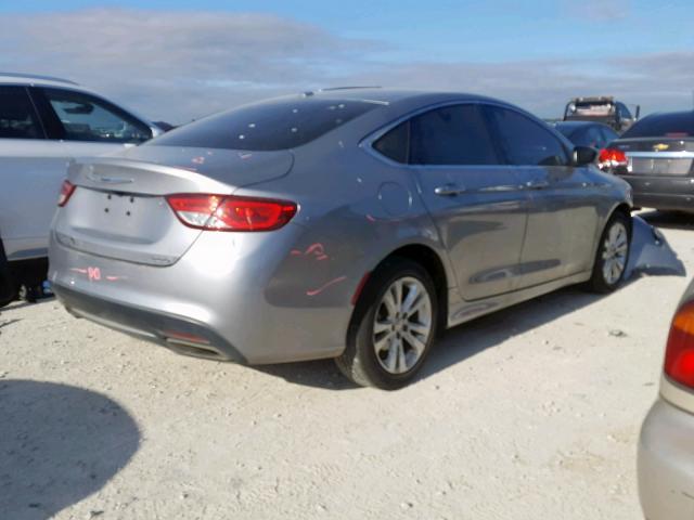 1C3CCCAG8GN104433 - 2016 CHRYSLER 200 LIMITE GRAY photo 4