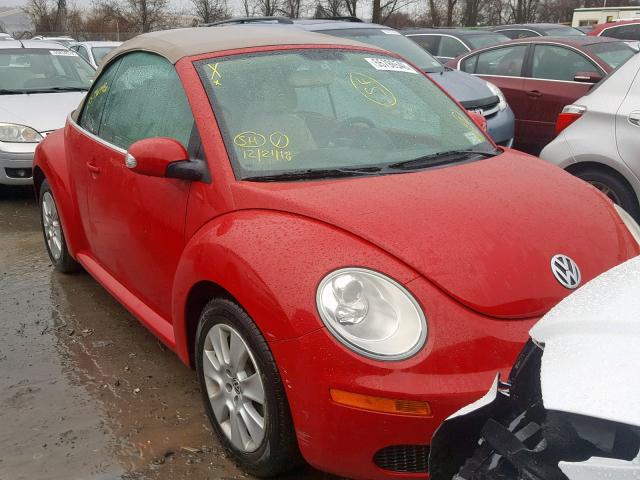 3VWPG31Y28M414922 - 2008 VOLKSWAGEN NEW BEETLE RED photo 1