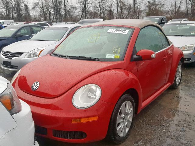 3VWPG31Y28M414922 - 2008 VOLKSWAGEN NEW BEETLE RED photo 2