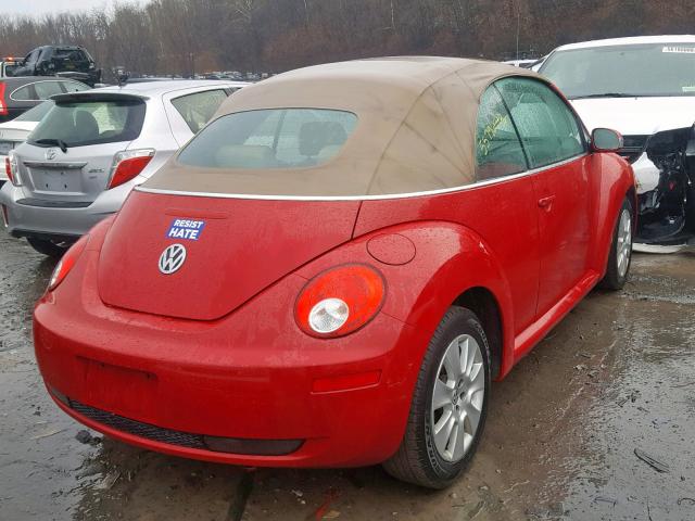 3VWPG31Y28M414922 - 2008 VOLKSWAGEN NEW BEETLE RED photo 4