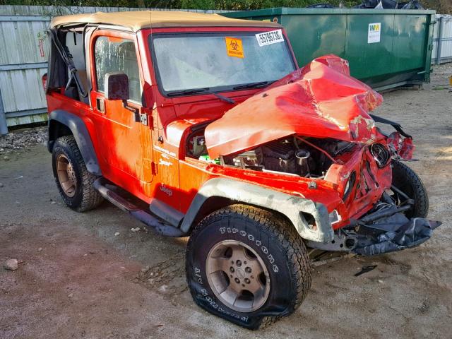 1J4FA49S6YP771255 - 2000 JEEP WRANGLER / RED photo 1