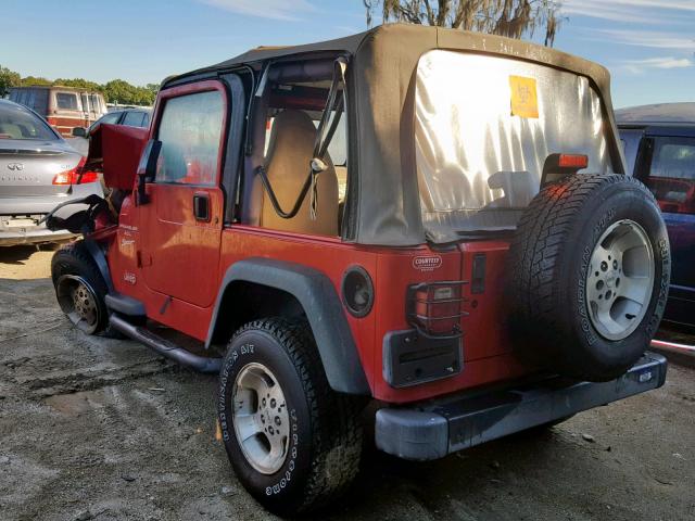 1J4FA49S6YP771255 - 2000 JEEP WRANGLER / RED photo 3