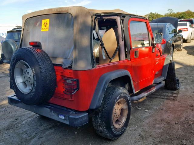 1J4FA49S6YP771255 - 2000 JEEP WRANGLER / RED photo 4