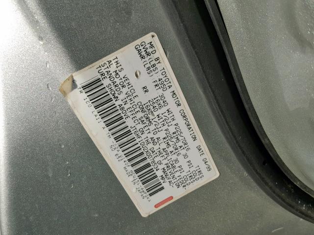 JT6HF10U2X0078534 - 1999 LEXUS RX 300 SILVER photo 10