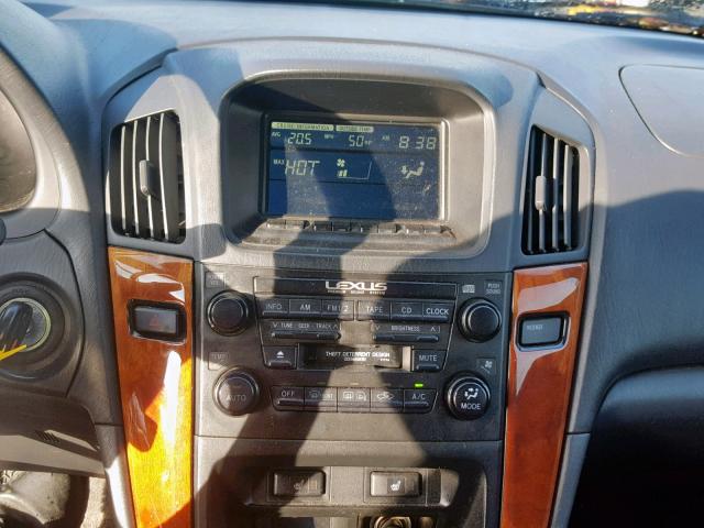 JT6HF10U2X0078534 - 1999 LEXUS RX 300 SILVER photo 9