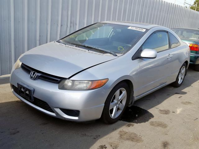 2HGFG12856H576543 - 2006 HONDA CIVIC EX SILVER photo 2