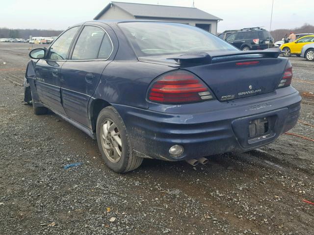 1G2NF52E01M512754 - 2001 PONTIAC GRAND AM S BLUE photo 3