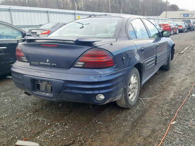 1G2NF52E01M512754 - 2001 PONTIAC GRAND AM S BLUE photo 4