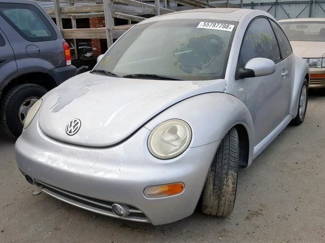 3VWCB21C51M469737 - 2001 VOLKSWAGEN NEW BEETLE SILVER photo 2