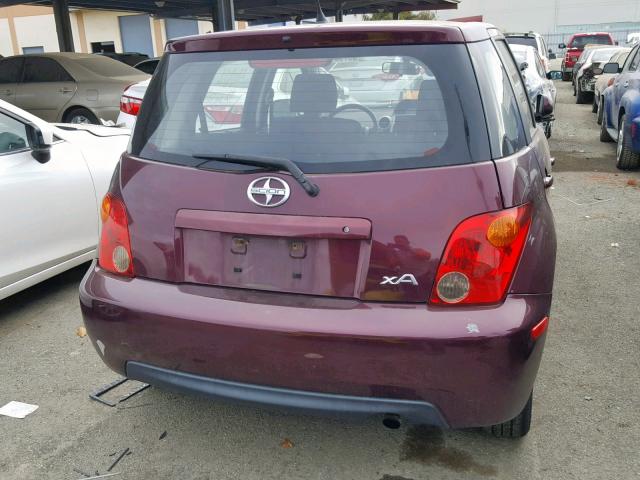 JTKKT624740048113 - 2004 TOYOTA SCION XA BURGUNDY photo 9