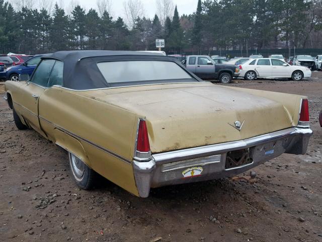 H14500754 - 1969 CADILLAC FLEETWOOD GOLD photo 3